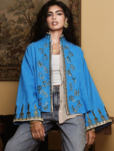 Load image into Gallery viewer, HOROUF Turquoise Short Jacket