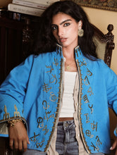 Load image into Gallery viewer, HOROUF Turquoise Short Jacket
