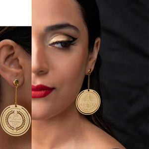 The Lebanese Coin earrings - Cedar Coin & 25 Piastres